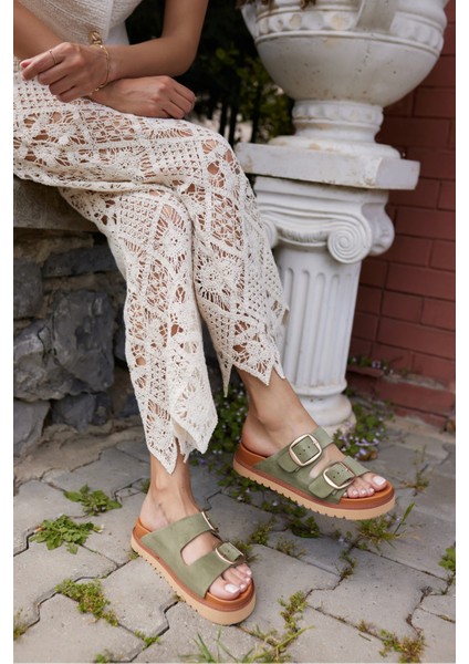 Primo Kadın Mavi Gercek Suet Eva Terlık modelleri