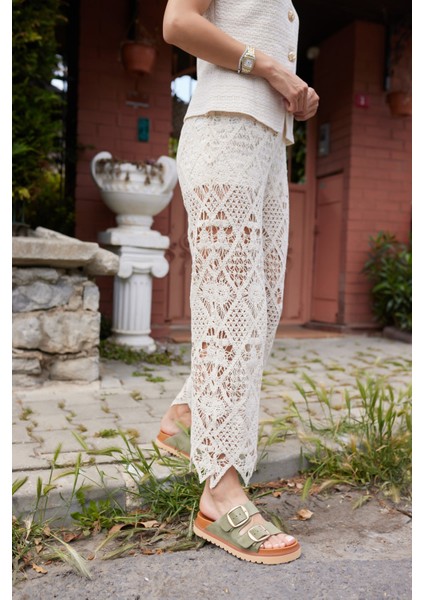 Primo Kadın Mavi Gercek Suet Eva Terlık