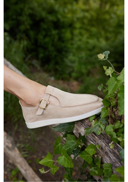 Orbita Kadin Lacivert Gercek Deri Suet Loafer Ayakkabi fiyatları