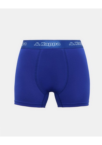 Logo Kabox 2 Erkek Siyah-Mavi Regular Fit Boxer fiyatları