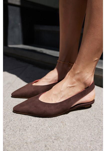 Vera Kadın Taba Gercek Suet Mını Topuklu Slıngback Ayakkabi modelleri