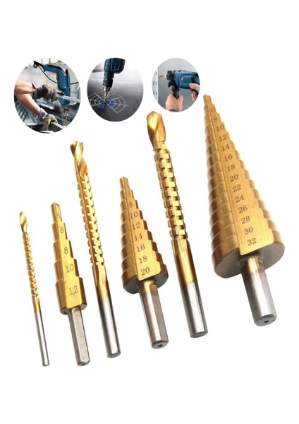 Mdb 6 Parça Kademeli Matkap Ucu Seti modelleri