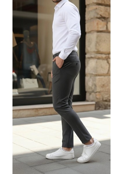 Erkek Slim Fit Likralı Gabardin Pantolon modelleri