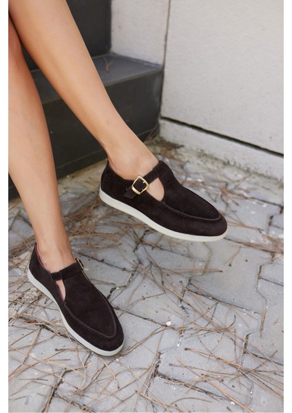 Orbita Kadin Lacivert Gercek Deri Suet Loafer Ayakkabi fiyatları