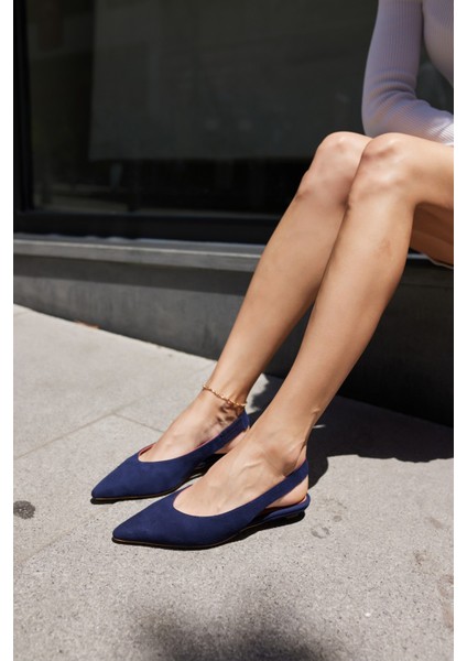 Vera Kadın Taba Gercek Suet Mını Topuklu Slıngback Ayakkabi