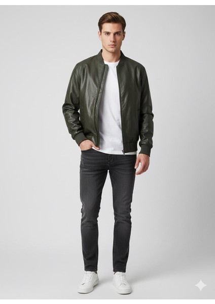 Deri Bomber Ceket