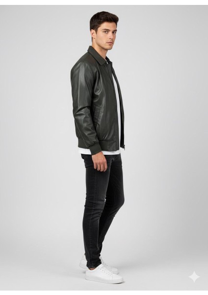 Deri Bomber Ceket modelleri