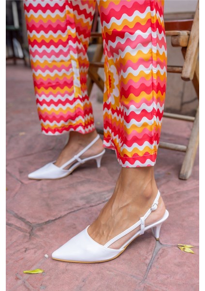 Sonıa Kadın Beyaz Topuklu Sandalet