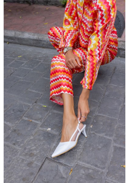 Sonıa Kadın Beyaz Topuklu Sandalet