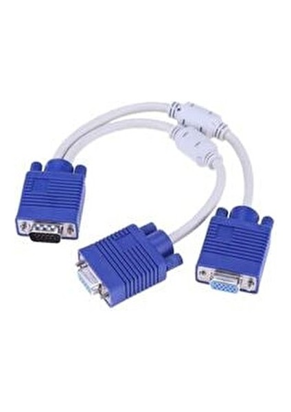 Al-4567 VGA Y Kablo Çoklayıcı Splitter 1 PC 2 Monitör Bağlantısı İçin Uygun fiyatları