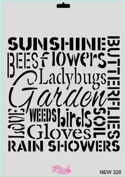 Rich New Seri N326 Stencil 35X25 cm