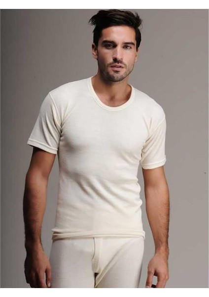 100 Erkek Yün Fanila Kısa Kol