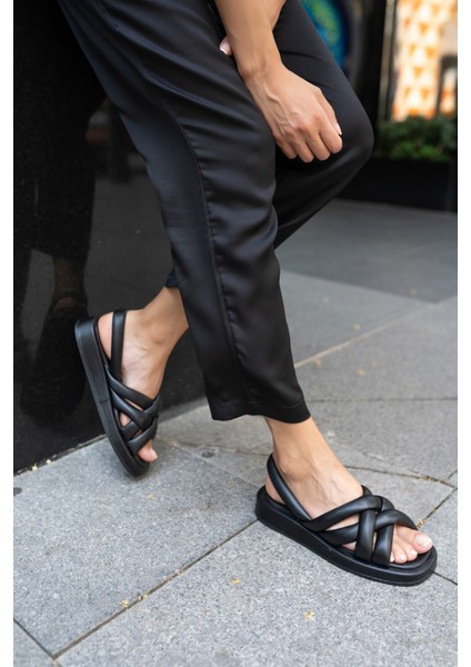 Marciya Kadin Siyah Pofuduk Sandalet fiyatları