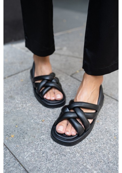 Marciya Kadin Siyah Pofuduk Sandalet indirimleri