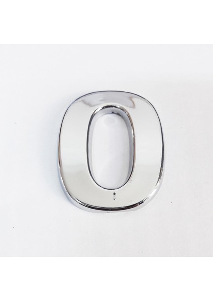 O Harfi 3,75 cm Krom Yapışkanlı