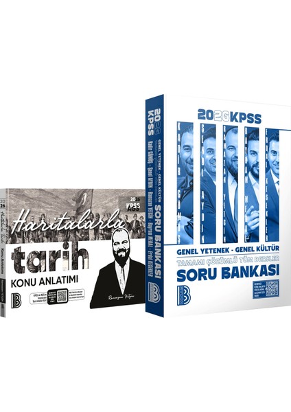 2026 Kpss Tüm Dersler Tamamı Çözümlü Soru Bankası - 2026 Kpss Haritalarla Tarih Konu Anlatımı