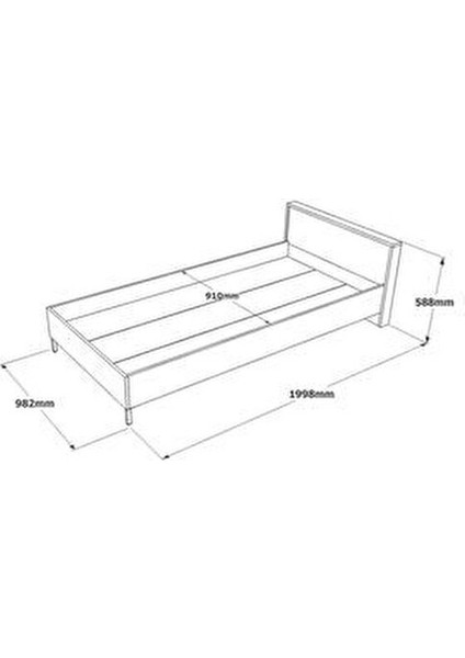 Genç Odası Takımı 5 Parça Set Beton-Kahve Renk Ergonomik Tasarım ile