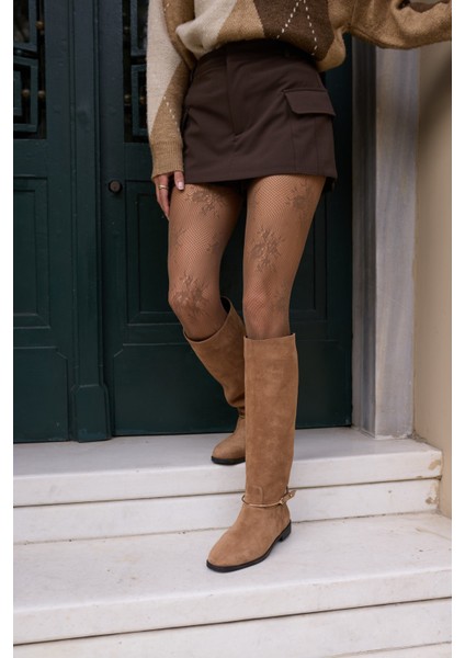 Elvira Kadın Taba Tutun Gercek Suet Toka Detay Çizme fırsatları