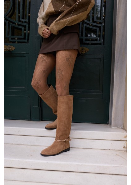 Elvira Kadın Taba Tutun Gercek Suet Toka Detay Çizme