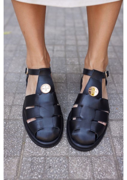 Acerbi Kadin Tutun Taba Gercek Deri Suet Oxford Sandalet fırsatları