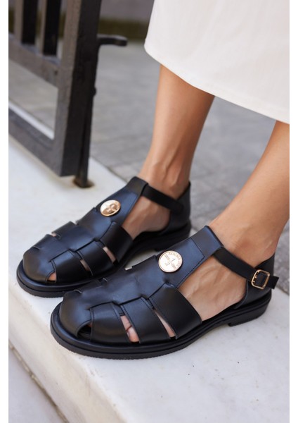 Acerbi Kadin Tutun Taba Gercek Deri Suet Oxford Sandalet indirimleri