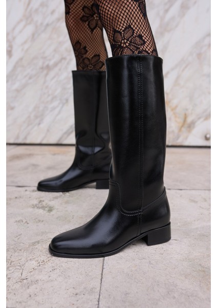 Belins Kadın Kahve Cilt Binici Çizme