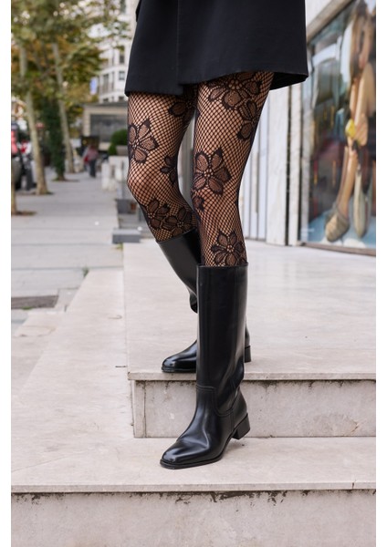 Belins Kadın Kahve Cilt Binici Çizme