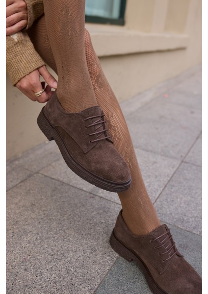 Lech Kadın Kahve Gercek Suet Loafer Bagcıklı Ayakkabi indirimleri