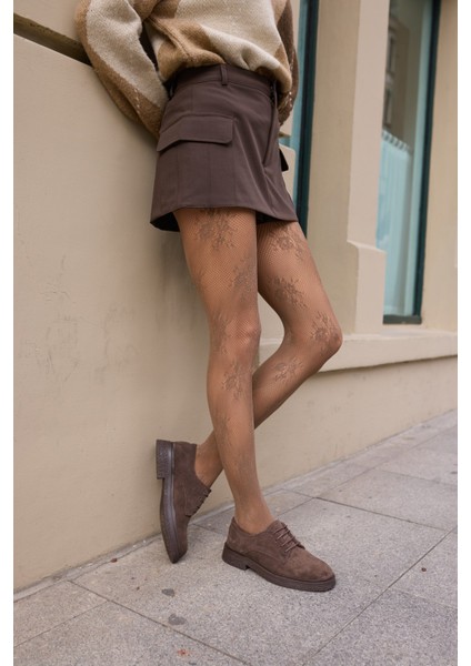 Lech Kadın Kahve Gercek Suet Loafer Bagcıklı Ayakkabi