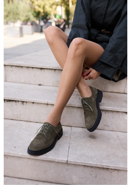 Lech Kadın Kahve Gercek Suet Loafer Bagcıklı Ayakkabi