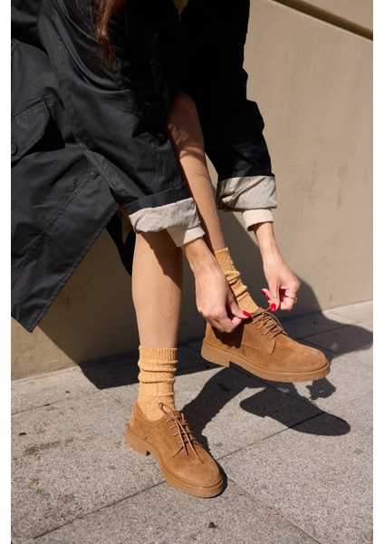 Lech Kadın Kahve Gercek Suet Loafer Bagcıklı Ayakkabi fırsatları