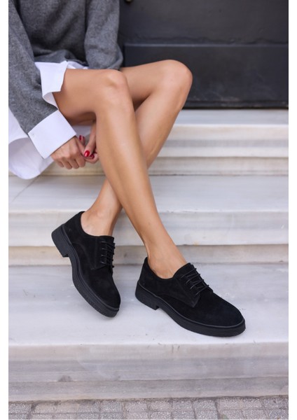 Lech Kadın Kahve Gercek Suet Loafer Bagcıklı Ayakkabi