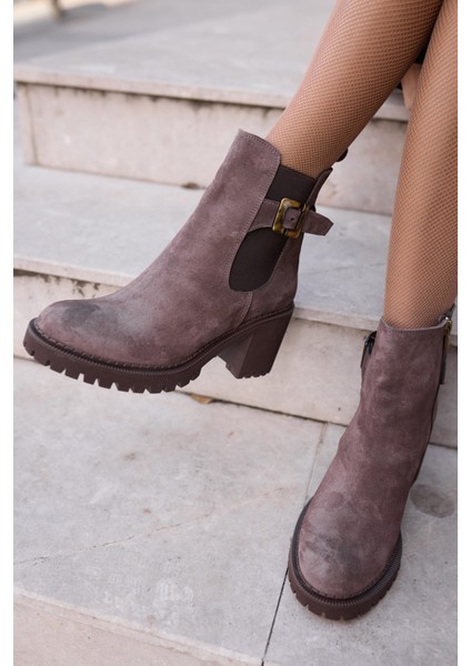 Karol Kadın Siyah Gercek Deri Kalin Topuklu Bot fiyatları