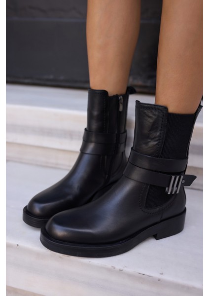 Oskar Kadın Siyah Gercek Deri Bot fiyatları