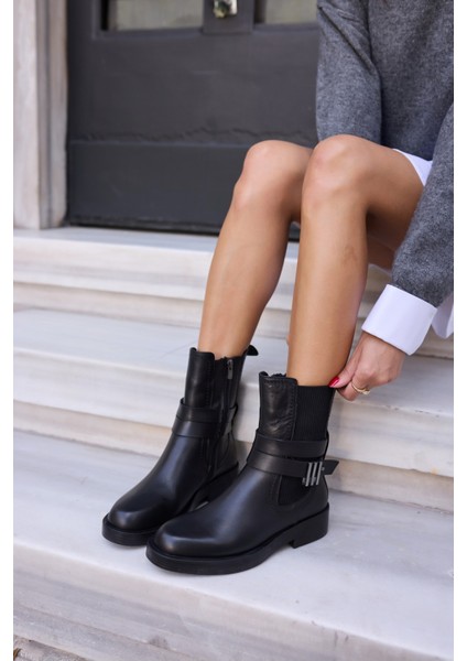 Oskar Kadın Siyah Gercek Deri Bot fırsatları