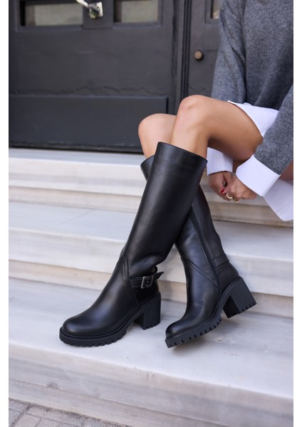 Teodor Kadin Kahverengi̇ Toka Detay Gercek Deri̇ Çi̇zme indirimleri