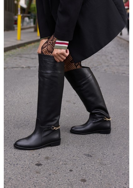 Scarles Kadın Siyah Gercek Deri Çizme fiyatları