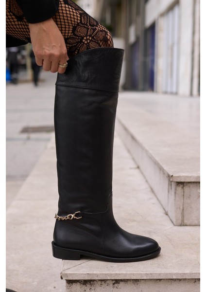 Scarles Kadın Siyah Gercek Deri Çizme fırsatları