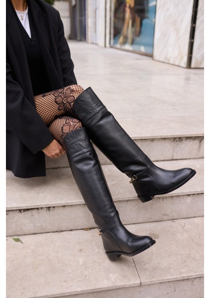 Scarles Kadın Siyah Gercek Deri Çizme indirimleri