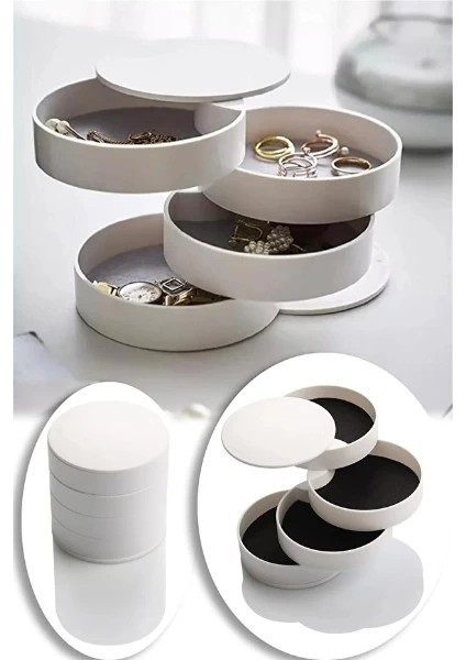 Mdb 4 Katlı Dönen Silindir Takı Organizeri fiyatları