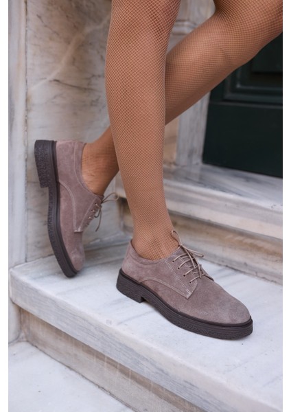 Lech Kadın Kahve Gercek Suet Loafer Bagcıklı Ayakkabi fırsatları