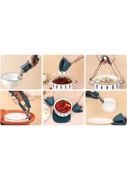 Mdb 4 Parça Yanma Önleyici Mutfak Seti - Tencere Tabak Tutucu ve Fırın Eldiveni fiyatları