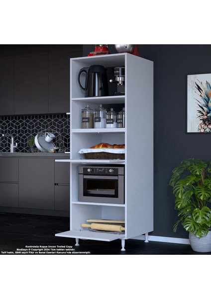 Silva Loya 59,6 x 194,6 x 56 cm 2 Kapaklı Ankastre Fırın ve Mutfak Dolabı indirimleri