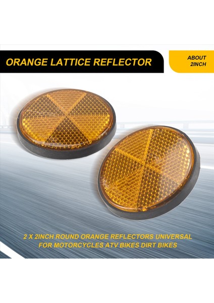 Motosikletler, Atv'ler/motosikletler Için 2 x 2 Inç Yuvarlak Turuncu Reflektörler (Yurt Dışından) fırsatları