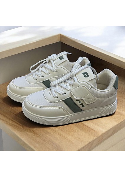 Düz Taban Sneaker Kız Erkek Ipli Kremrenk Çocuk Günlük Spor Ayakkabı fiyatları