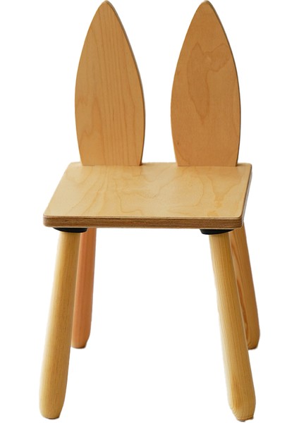 Doğal Ahşap Çocuk Sandalye Tilki