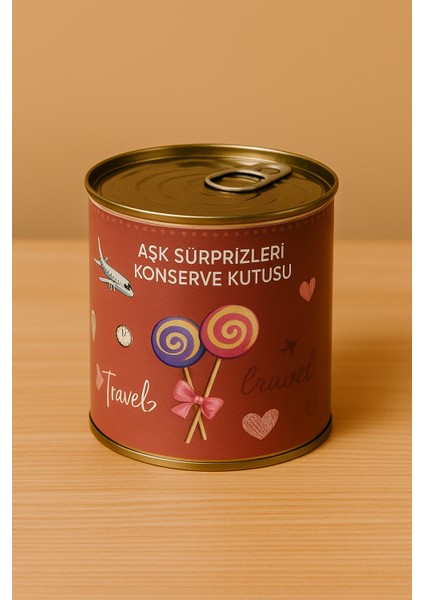 Aşk Sürprizleri Konservesi | Sevgiliye Özel Kahve ve Şeker Hediye Kutusu | Romantik Hediye