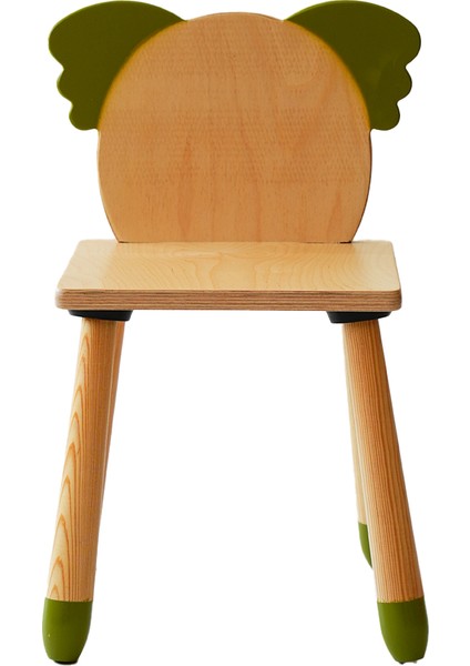 Doğal Ahşap Renkli Çocuk Sandalye Koala