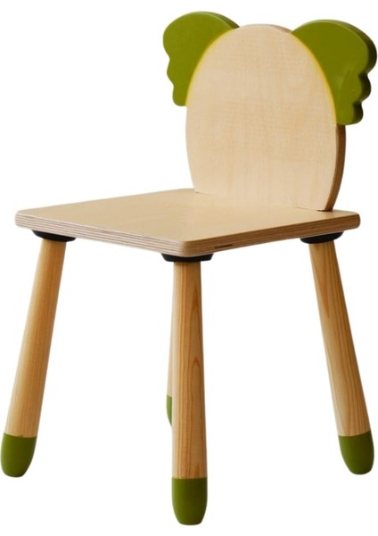 Doğal Ahşap Renkli Çocuk Sandalye Koala modelleri