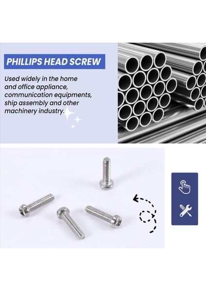 M2 x 8mm 304 Paslanmaz Çelik Phillips Pan Kafa Vidaları Cıvata 60 Pcs (Yurt Dışından) indirimleri